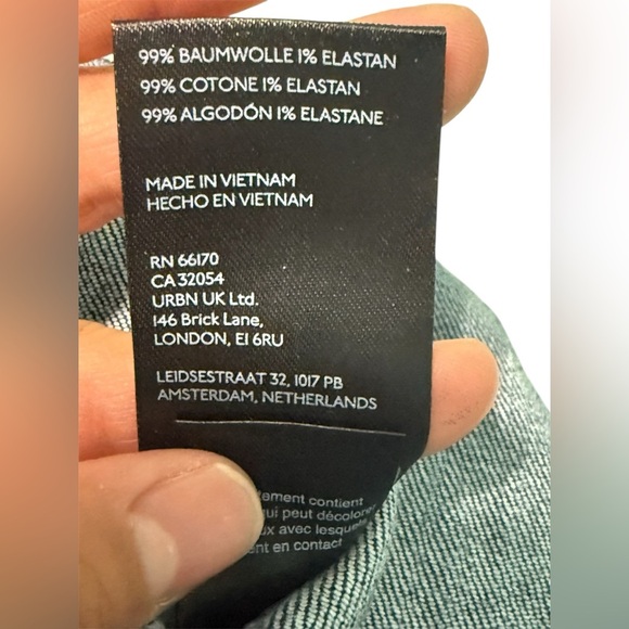 Anthropologie Pilcro Bow Denim Mini Skirt Size 12 - Picture 7 of 8